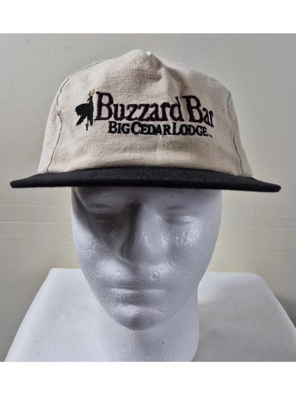 Vintage Buzzard Bar Big Cedar Lodge Hat USA Canvas Strapback Cap